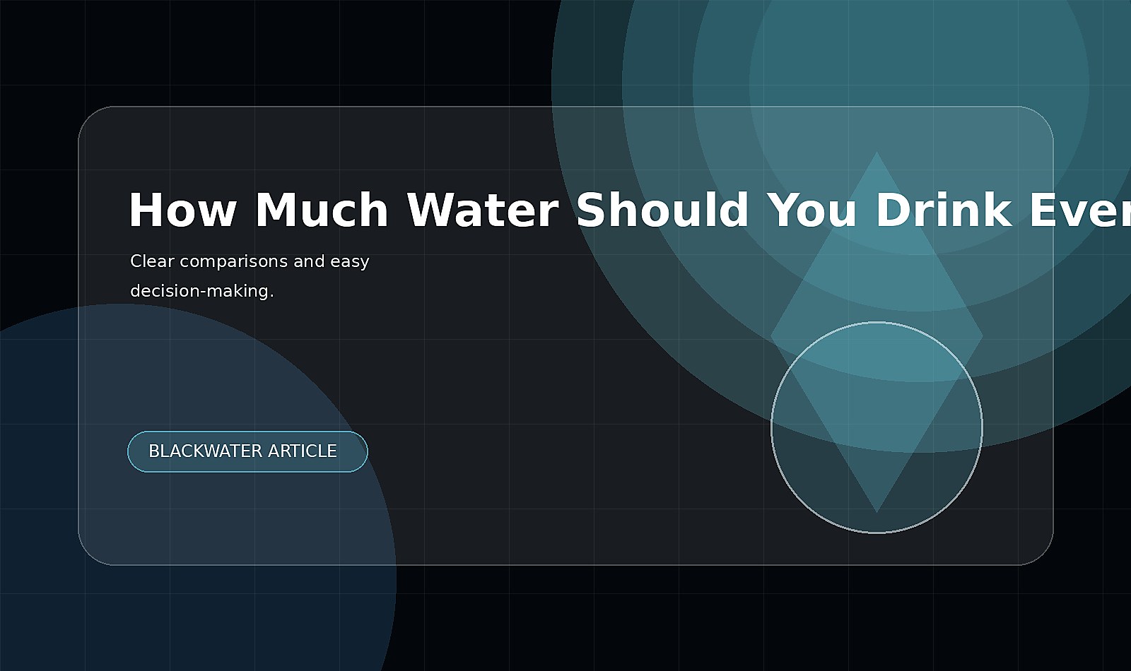 How Much Water Should You Drink Every Day? comparison